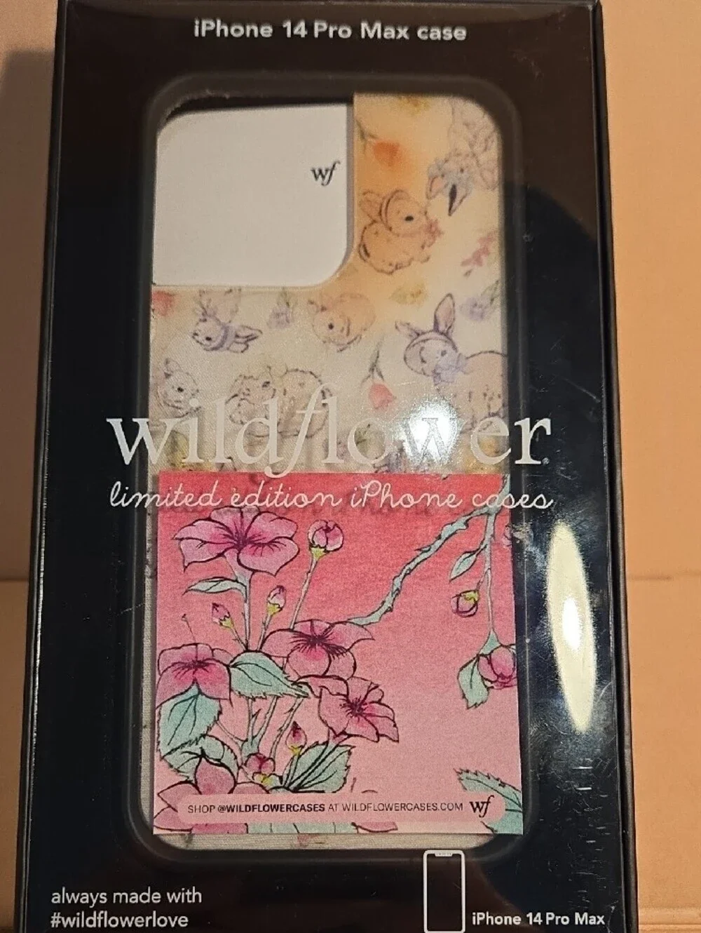 Wildflower Pastel Bunny Floral iPhone 14 Pro Max Case
